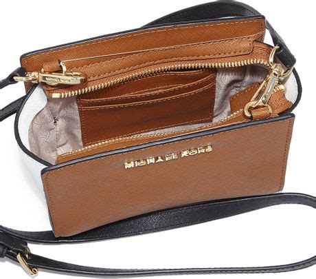 michael kors selma two tone|Michael Kors Selma Medium Two Tone Saffiano Leather .